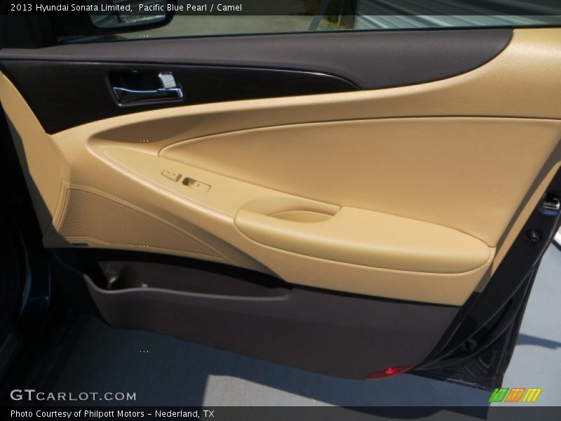 Pacific Blue Pearl / Camel 2013 Hyundai Sonata Limited