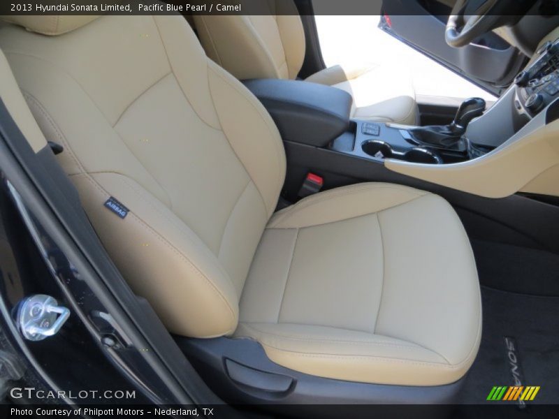 Pacific Blue Pearl / Camel 2013 Hyundai Sonata Limited