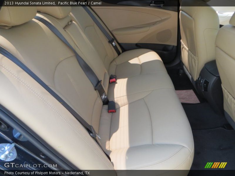 Pacific Blue Pearl / Camel 2013 Hyundai Sonata Limited