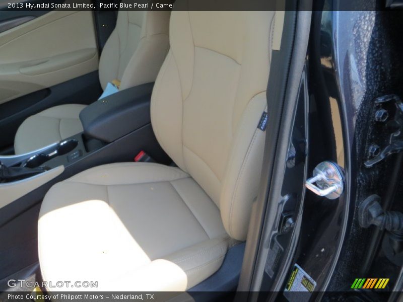 Pacific Blue Pearl / Camel 2013 Hyundai Sonata Limited
