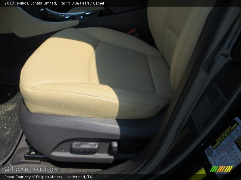 Pacific Blue Pearl / Camel 2013 Hyundai Sonata Limited