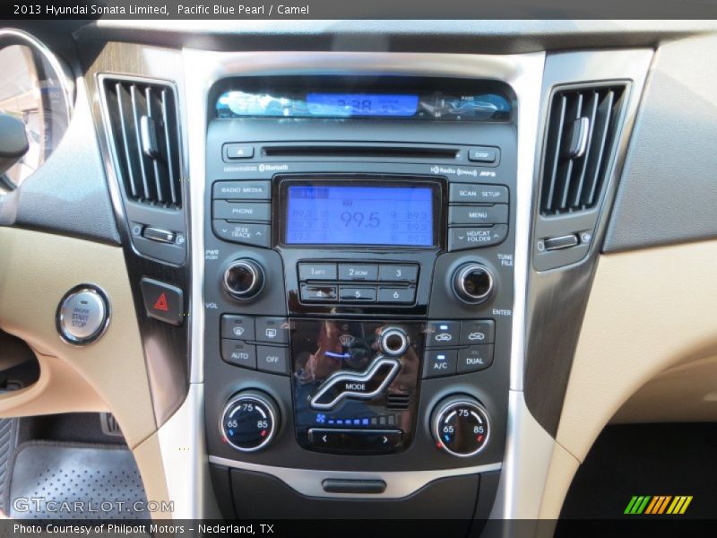 Pacific Blue Pearl / Camel 2013 Hyundai Sonata Limited
