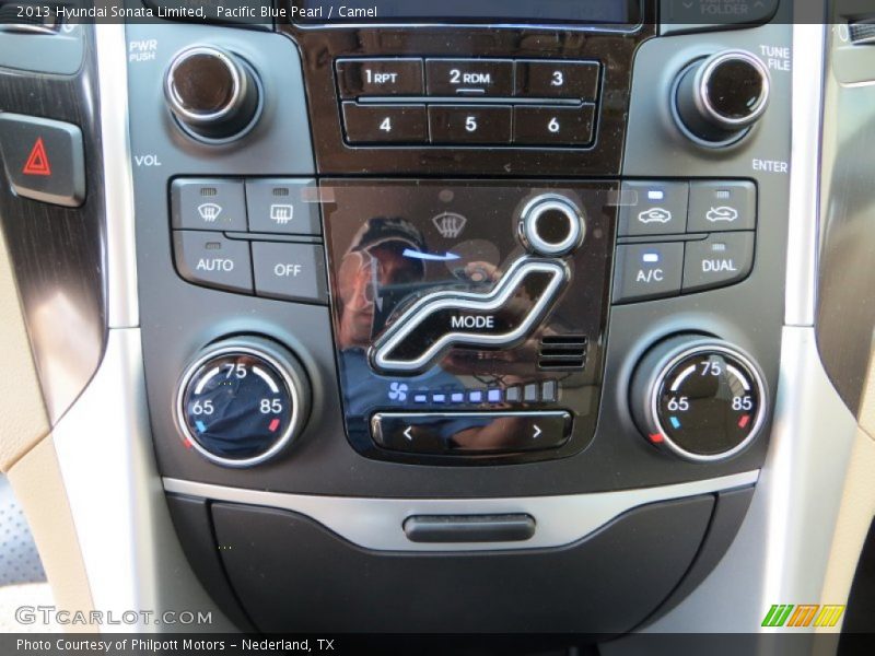 Pacific Blue Pearl / Camel 2013 Hyundai Sonata Limited