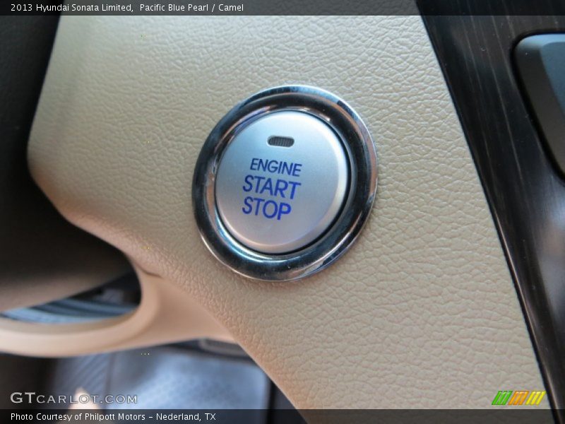 Pacific Blue Pearl / Camel 2013 Hyundai Sonata Limited