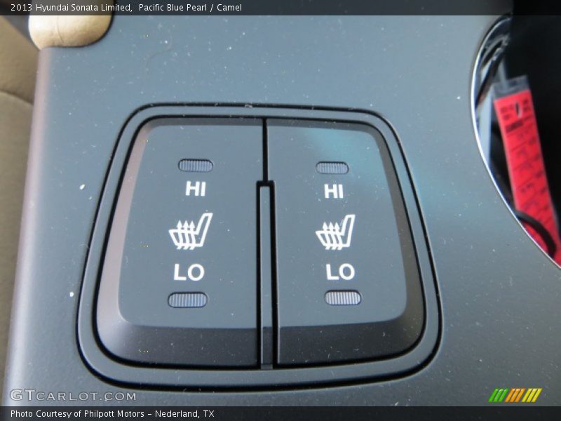 Pacific Blue Pearl / Camel 2013 Hyundai Sonata Limited
