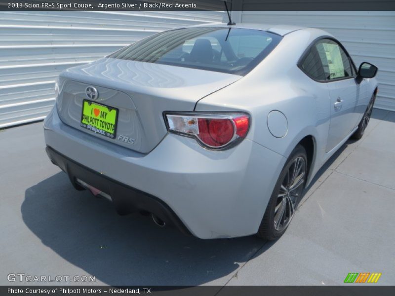 Argento Silver / Black/Red Accents 2013 Scion FR-S Sport Coupe