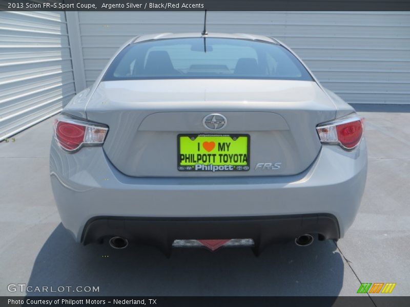 Argento Silver / Black/Red Accents 2013 Scion FR-S Sport Coupe