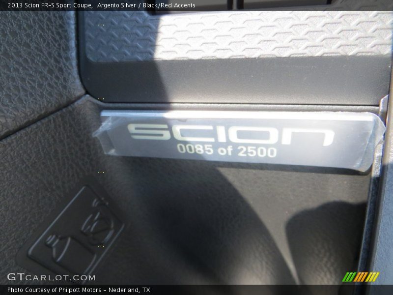 Argento Silver / Black/Red Accents 2013 Scion FR-S Sport Coupe