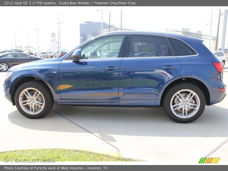 Scuba Blue Metallic / Titanium Gray/Steel Gray 2013 Audi Q5 3.0 TFSI quattro