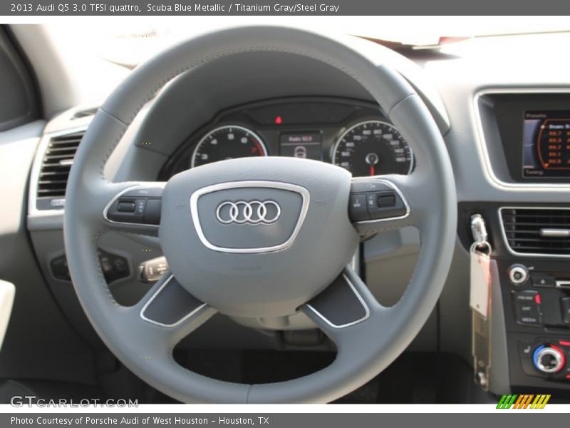 Scuba Blue Metallic / Titanium Gray/Steel Gray 2013 Audi Q5 3.0 TFSI quattro