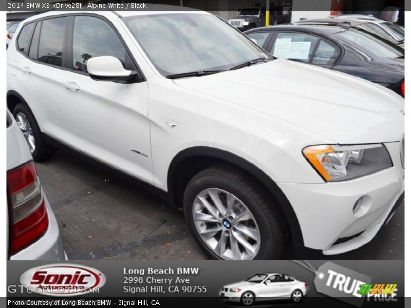 Alpine White / Black 2014 BMW X3 xDrive28i