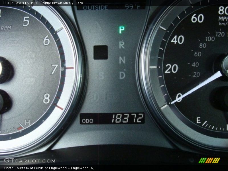 Truffle Brown Mica / Black 2012 Lexus ES 350