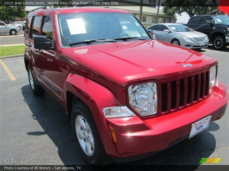 Inferno Red Crystal Pearl / Dark Slate Gray 2010 Jeep Liberty Sport