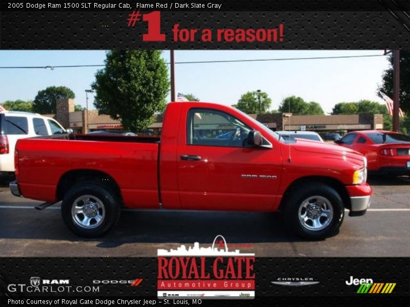 Flame Red / Dark Slate Gray 2005 Dodge Ram 1500 SLT Regular Cab