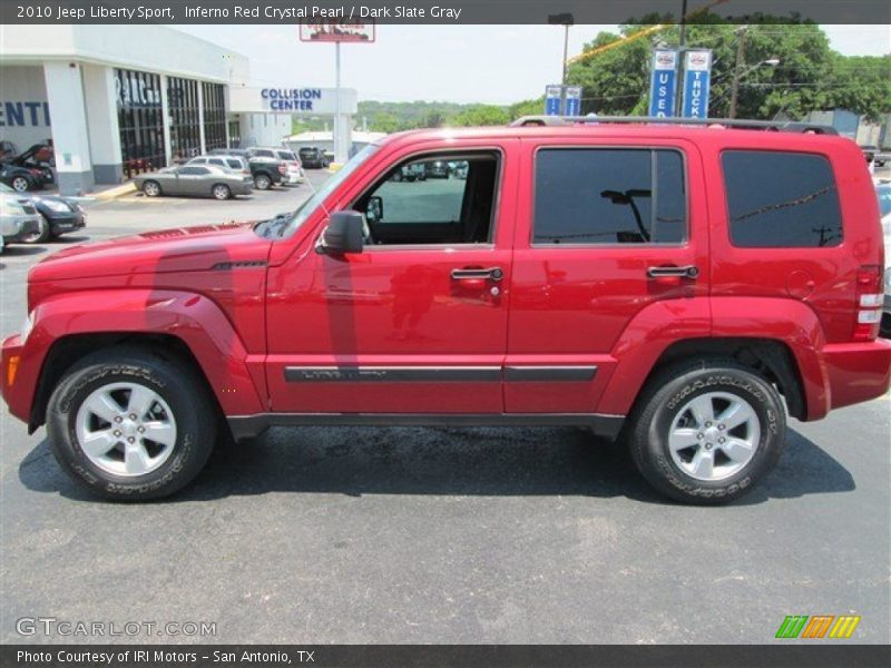 Inferno Red Crystal Pearl / Dark Slate Gray 2010 Jeep Liberty Sport