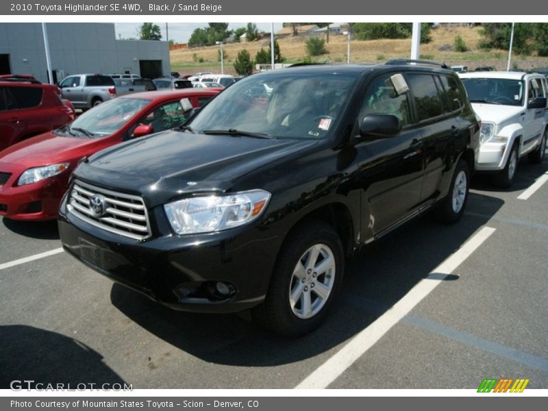 Black / Sand Beige 2010 Toyota Highlander SE 4WD