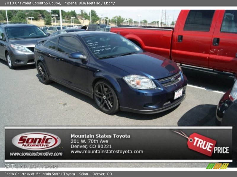 Imperial Blue Metallic / Ebony 2010 Chevrolet Cobalt SS Coupe