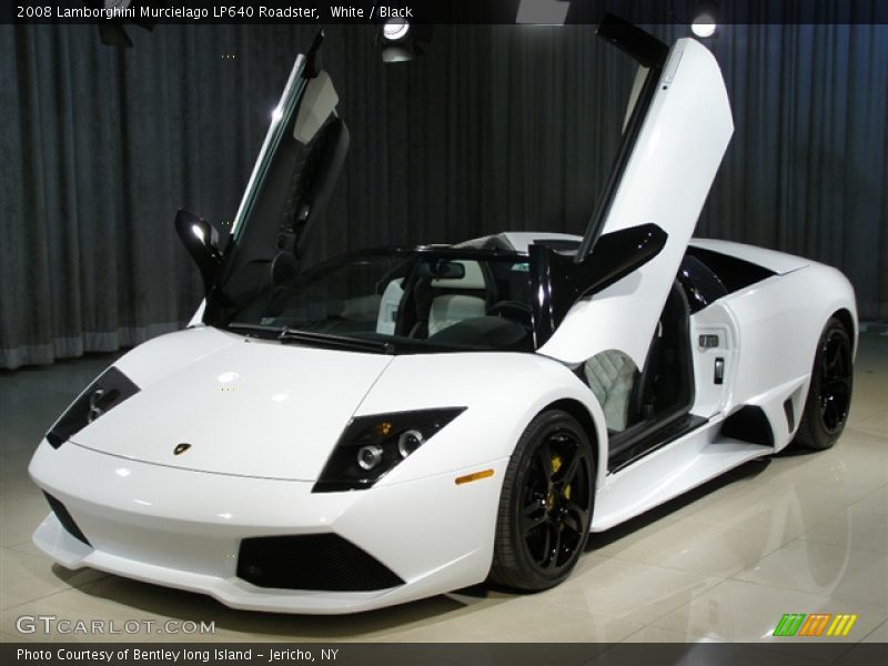 White / Black 2008 Lamborghini Murcielago LP640 Roadster