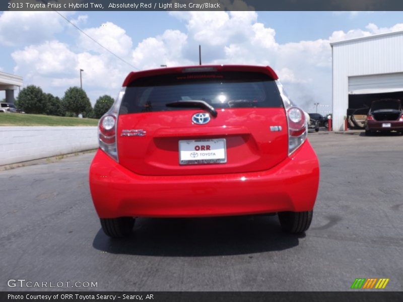Absolutely Red / Light Blue Gray/Black 2013 Toyota Prius c Hybrid Two