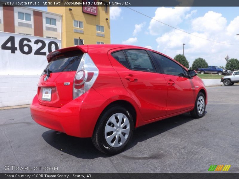 Absolutely Red / Light Blue Gray/Black 2013 Toyota Prius c Hybrid Two