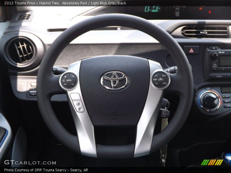 Absolutely Red / Light Blue Gray/Black 2013 Toyota Prius c Hybrid Two
