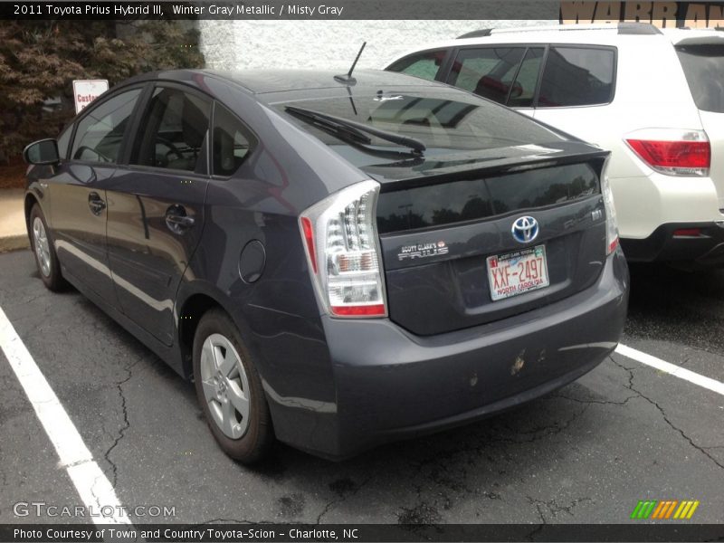 Winter Gray Metallic / Misty Gray 2011 Toyota Prius Hybrid III