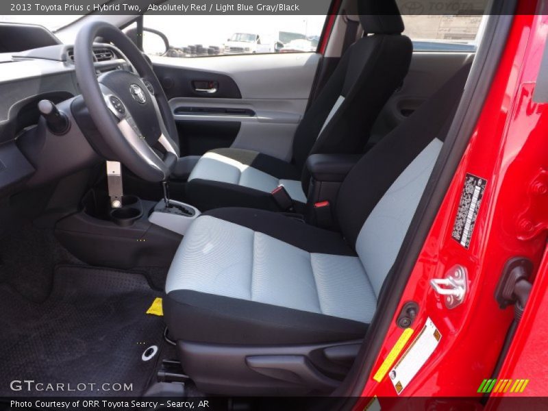 Absolutely Red / Light Blue Gray/Black 2013 Toyota Prius c Hybrid Two