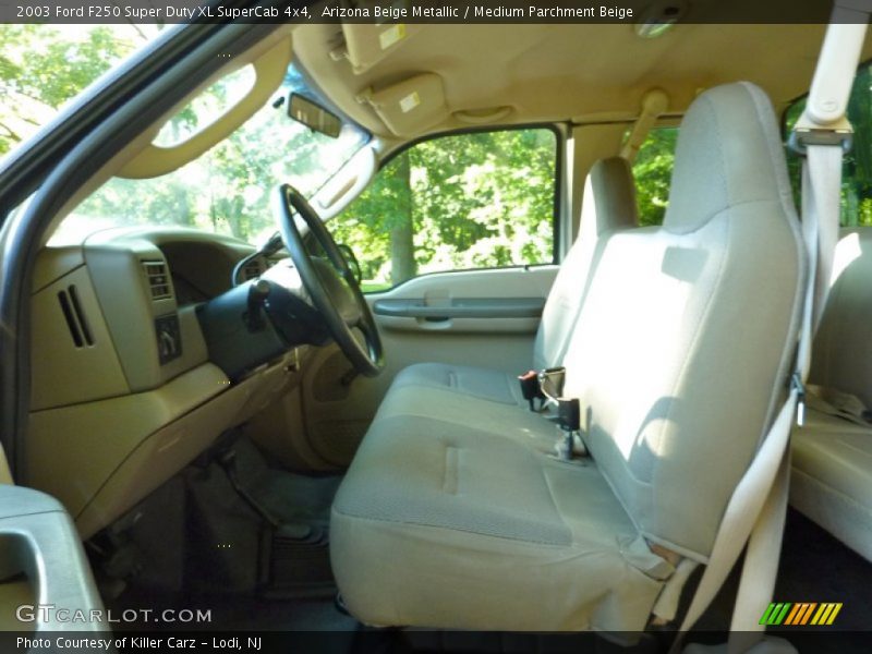 Arizona Beige Metallic / Medium Parchment Beige 2003 Ford F250 Super Duty XL SuperCab 4x4