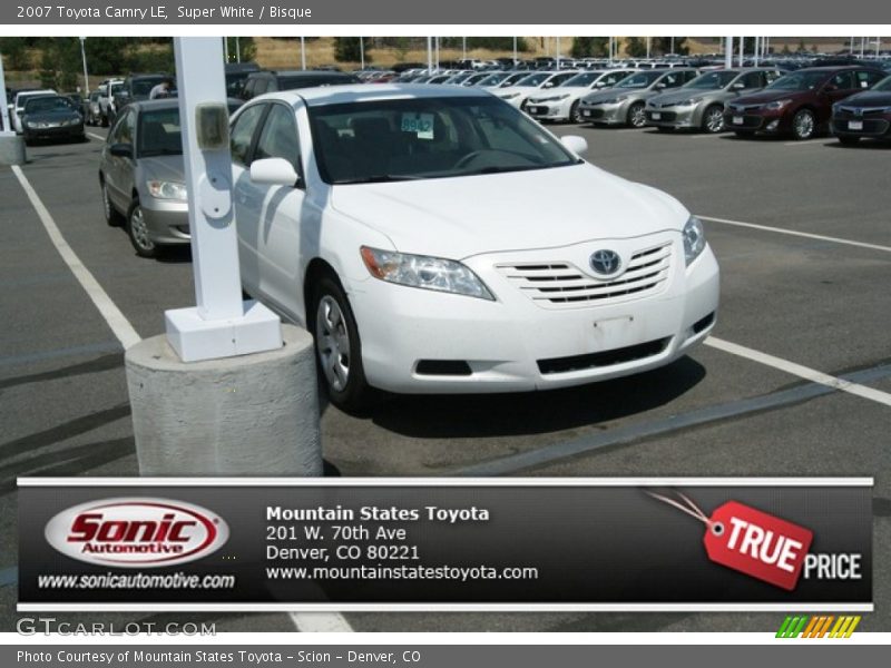 Super White / Bisque 2007 Toyota Camry LE