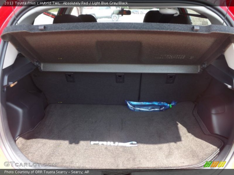 Absolutely Red / Light Blue Gray/Black 2013 Toyota Prius c Hybrid Two