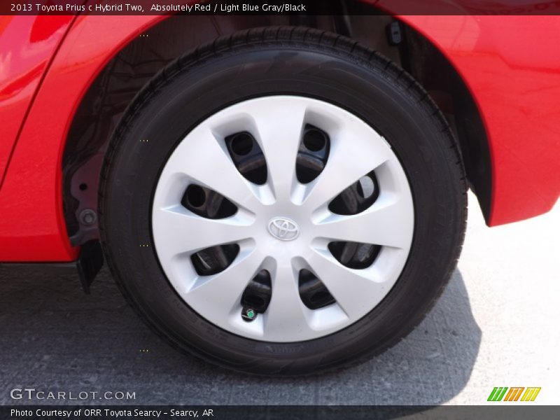 Absolutely Red / Light Blue Gray/Black 2013 Toyota Prius c Hybrid Two