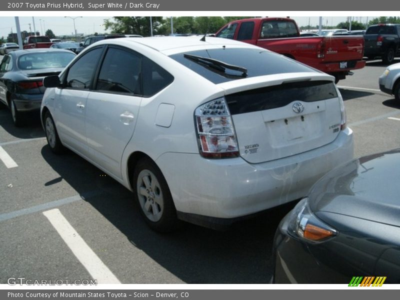 Super White / Dark Gray 2007 Toyota Prius Hybrid