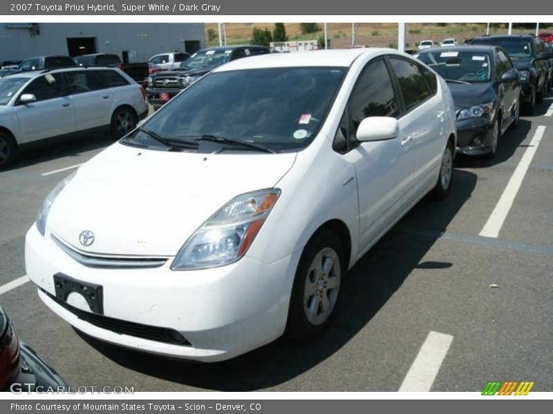 Super White / Dark Gray 2007 Toyota Prius Hybrid