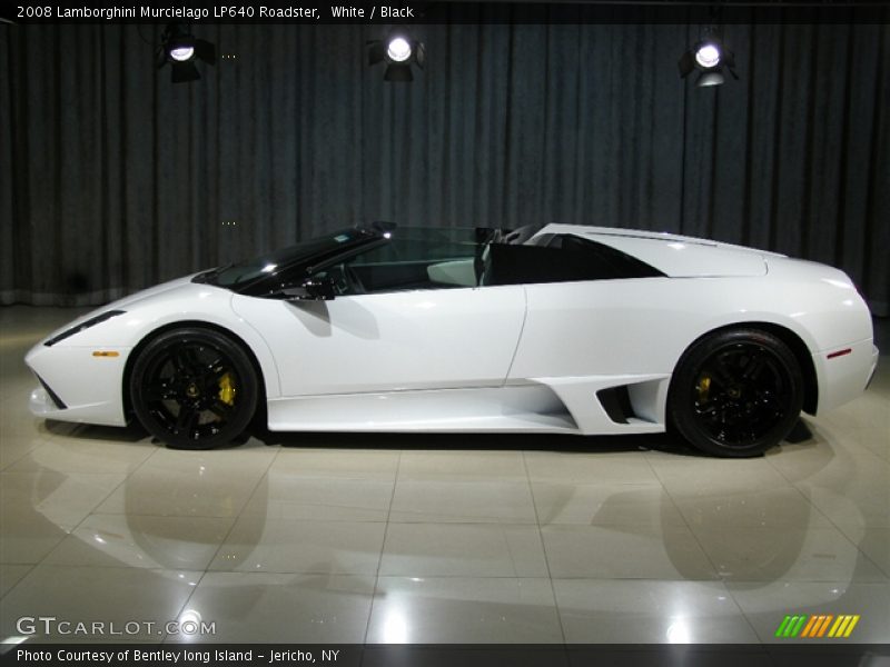 White / Black 2008 Lamborghini Murcielago LP640 Roadster