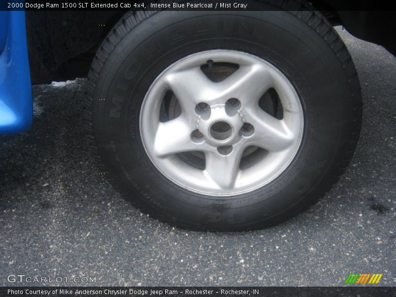 Intense Blue Pearlcoat / Mist Gray 2000 Dodge Ram 1500 SLT Extended Cab 4x4