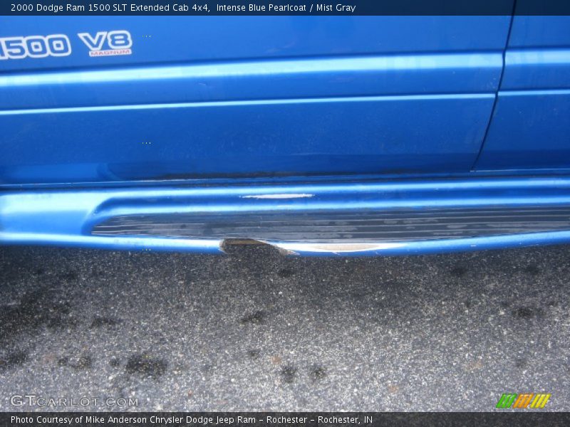 Intense Blue Pearlcoat / Mist Gray 2000 Dodge Ram 1500 SLT Extended Cab 4x4