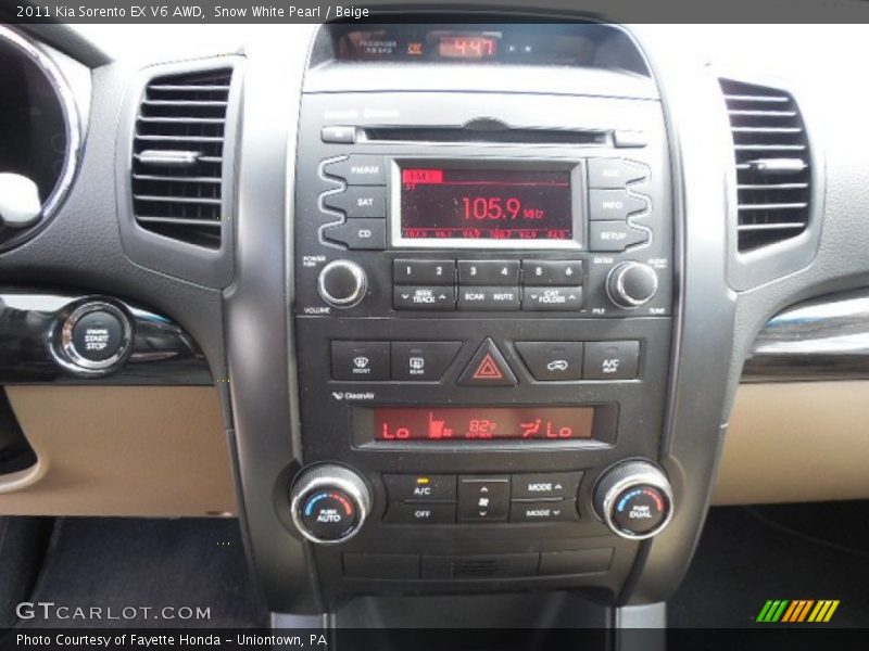 Snow White Pearl / Beige 2011 Kia Sorento EX V6 AWD