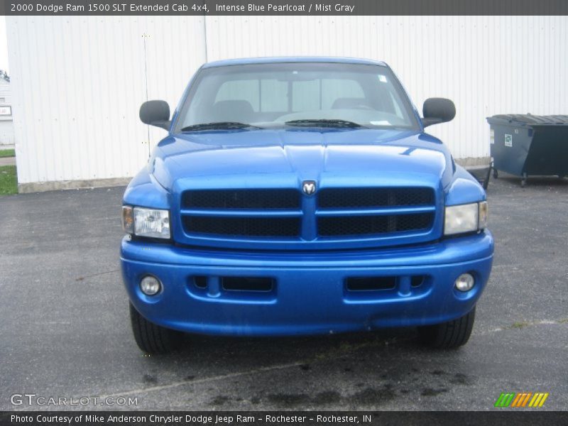 Intense Blue Pearlcoat / Mist Gray 2000 Dodge Ram 1500 SLT Extended Cab 4x4