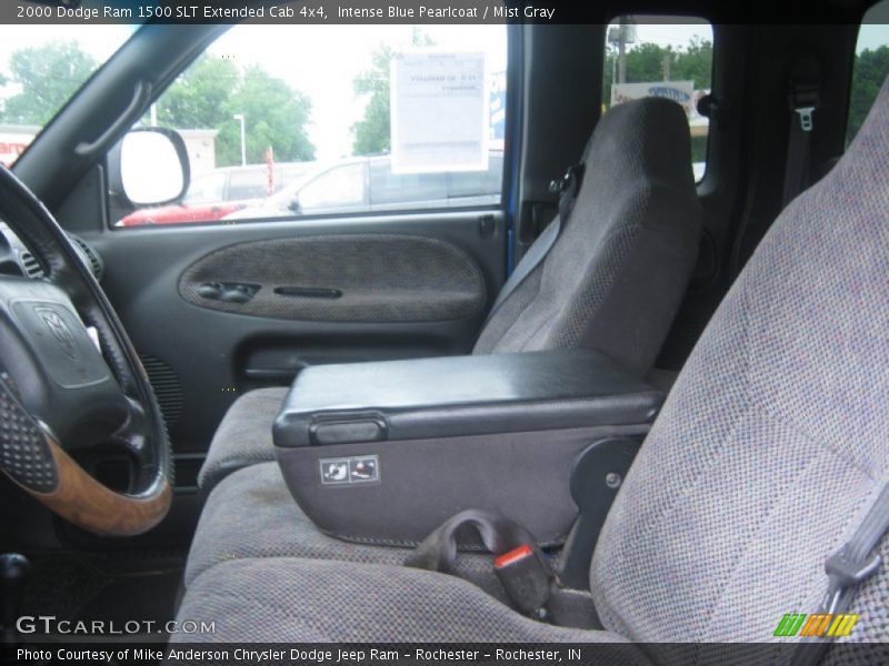 Intense Blue Pearlcoat / Mist Gray 2000 Dodge Ram 1500 SLT Extended Cab 4x4