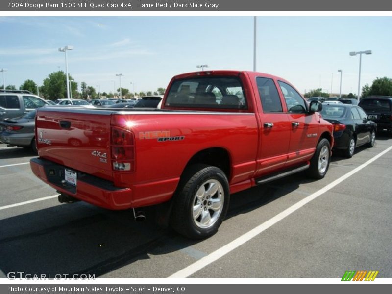 Flame Red / Dark Slate Gray 2004 Dodge Ram 1500 SLT Quad Cab 4x4