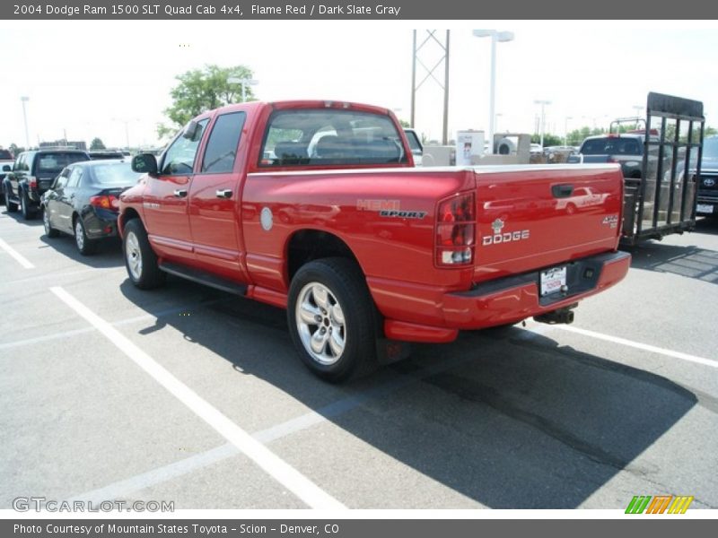 Flame Red / Dark Slate Gray 2004 Dodge Ram 1500 SLT Quad Cab 4x4