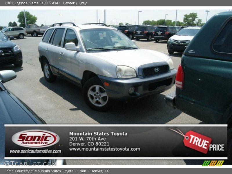 Pewter / Gray 2002 Hyundai Santa Fe GLS AWD