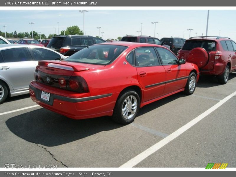 Bright Red / Medium Gray 2002 Chevrolet Impala LS