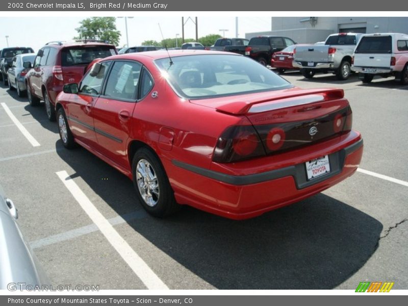 Bright Red / Medium Gray 2002 Chevrolet Impala LS