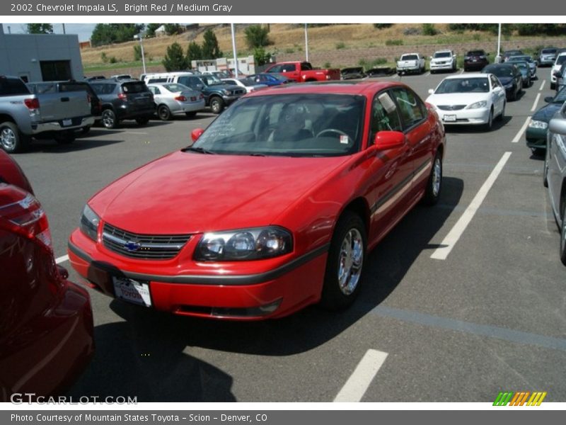 Bright Red / Medium Gray 2002 Chevrolet Impala LS