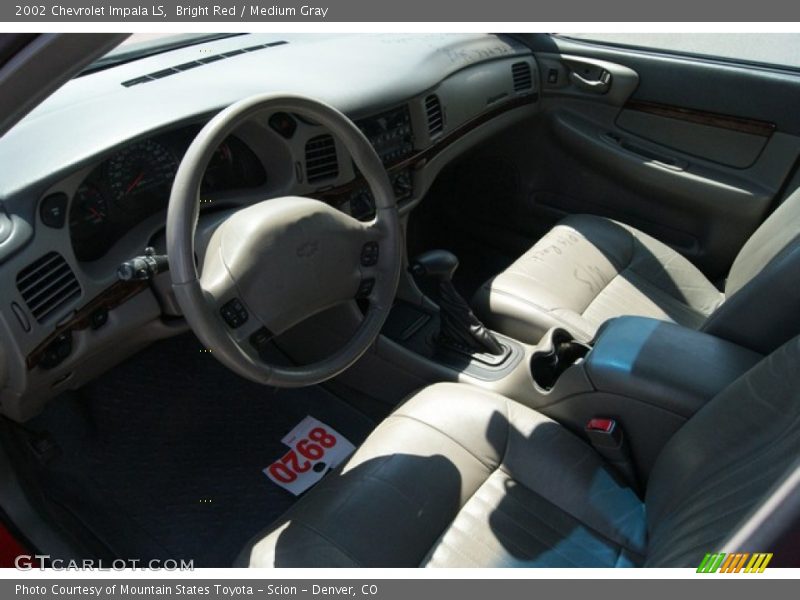 Bright Red / Medium Gray 2002 Chevrolet Impala LS