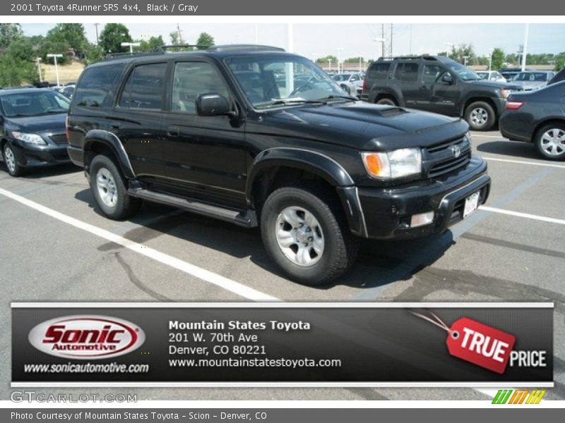 Black / Gray 2001 Toyota 4Runner SR5 4x4
