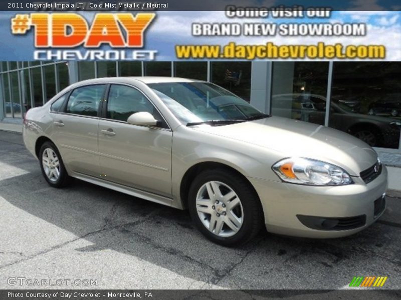 Gold Mist Metallic / Neutral 2011 Chevrolet Impala LT