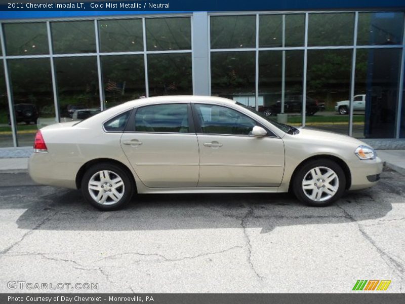 Gold Mist Metallic / Neutral 2011 Chevrolet Impala LT