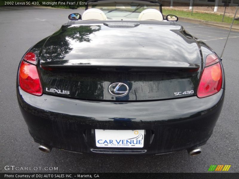 Midnight Pine Pearl / Ecru 2002 Lexus SC 430